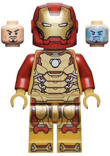 Minifig sh0806 - Iron Man - Pearl Gold Armor and Legs - De BrickPlaats