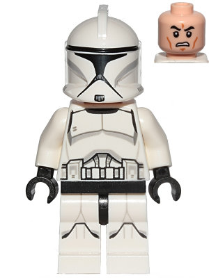 Minifig sw0910 - Clone Trooper (Phase 1) - Printed Legs, Scowl - De BrickPlaats