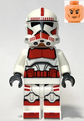 Minifig sw1305 - Clone Shock Trooper, Coruscant Guard (Phase 2) - Nougat Head - De BrickPlaats