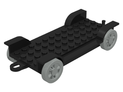 Part x852c01 - Fabuland Car Chassis 6 x 12 with Hitch - De BrickPlaats